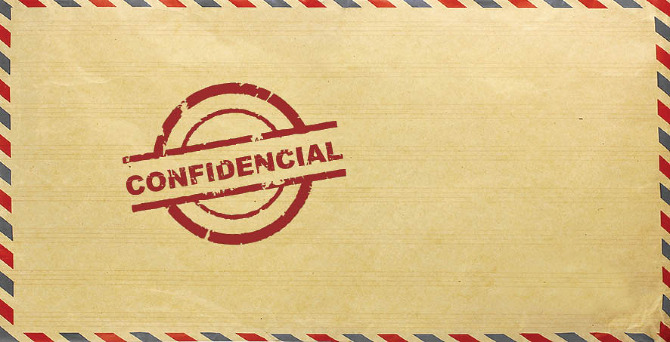 Carta confidencial de uma separação